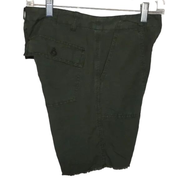 J.CREW Shorts, 00, Army green, Cut-offs, Zipper fly, 4 Pockets, Linen-cotton - Picture 5 of 12